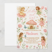 Magical Fairy Birthday Invitation Kaart (Voorkant / Achterkant)