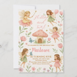 Magical Fairy Birthday Invitation Kaart