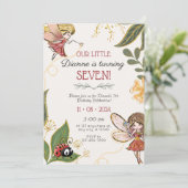 Magical Fairy Birthday Invitation Kaart (Staand voorkant)