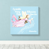 Magical Fairy Blue Canvas Afdruk (Insitu (Houten vloer))