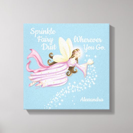 Magical Fairy Blue Canvas Afdruk (Voorkant)