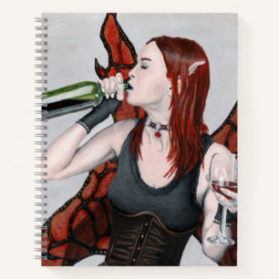Magical Fairy Drink Wine Fantasy Art Notitieboek