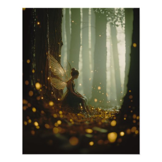 Magical Fairy Enchanted Forest Herfst Herfst Pixie Perfect Poster (Voorkant)
