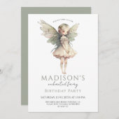 Magical Fairy Pixie Fairytale Birthday Party Kaart (Voorkant / Achterkant)