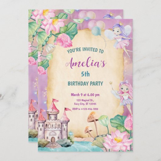 Magical Fairy Princes Castle Kaart (Voorkant / Achterkant)