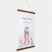 Magical Fairy Princess Girl Birthday Party Hangend Wandkleed (Gebogen)