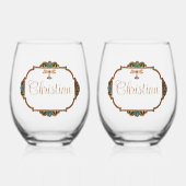 Magical Fairy Tale Fantasy Personalized Wijnglas Zonder Voet (Voorkant)