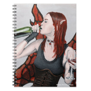 Magical Fairy Wine Bottle Fantasy Spiral Notitiebo Notitieboek