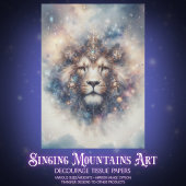 Magical Fantasy Lion Decoupage Tissuepapier
