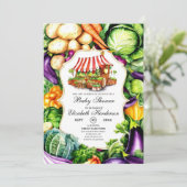 Magical Farmer's Market Baby shower Kaart (Staand voorkant)