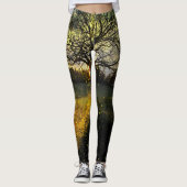 Magical fireflies dreamy landscape leggings (Voorkant)