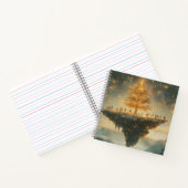 Magical Floating Christmas Tree Notebook Notitieboek (Binnen)