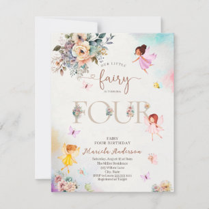 Magical Floral Fairy Princess maakt vier van wat Kaart