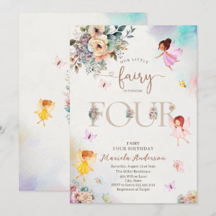Magical Floral Fairy Princess maakt vier van wat Kaart