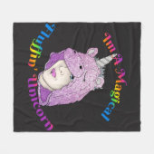 Magical Fluffin Unicorn Fleece Blanket, medium (Voorkant (Horizontaal))