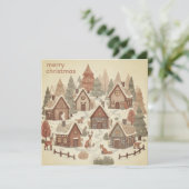 Magical Forest Boho Christmas Feestdagenkaart (Staand voorkant)