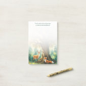 Magical Forest Golden Tree Deer Fox Post-it® Notes (Op bureau)