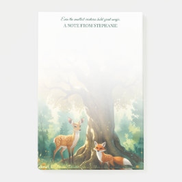 Magical Forest Golden Tree Deer Fox Post-it® Notes