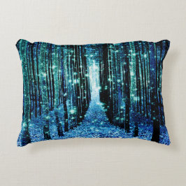 Magical Forest Turquoise Blauwgroen Decoratief Kussen