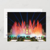 Magical fountain, Barcelona, Spain Briefkaart (Voorkant / Achterkant)