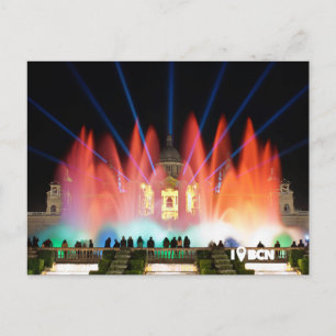 Magical fountain, Barcelona, Spain Briefkaart