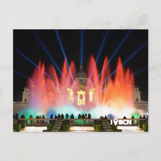Magical fountain, Barcelona, Spain Briefkaart (Voorkant)