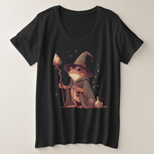Magical Frog Wizard Grote Maat T-shirt (Design voorkant)