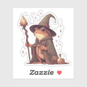 Magical Frog Wizard Sticker