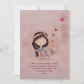 Magical Girl with Birds - Carte d'anniversaire de (Dos)