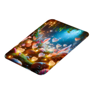 Magical Glowing Flowers Heart Garden Magneet