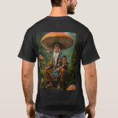 Magical Gnome on Mushroom – Fairy Tale Garden T-SH T-shirt (Achterkant)