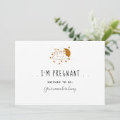 Magical Gold Cloud Pregnancy Announcemente Kaart (Staand voorkant)