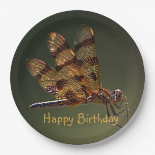 Magical Golden Dragonfly Birthday Papieren Bordje