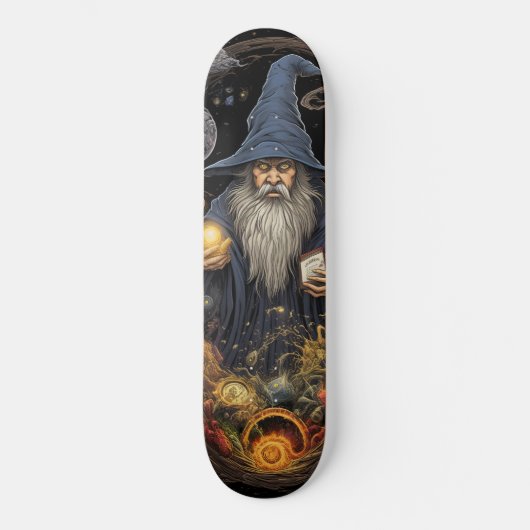 Magical Gothic Wizard Skateboard (Voorkant)