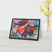 Magical Halloween Mermaid Folded Kaart (Gele Bloem)