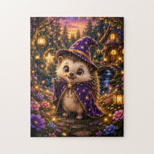 Magical Hedgehog Wizard Jigsaw Puzzle Legpuzzel (Verticaal)