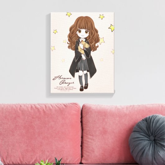 Magical Hermione Granger Waterverf Canvas Afdruk (Insitu (Woonkamer))