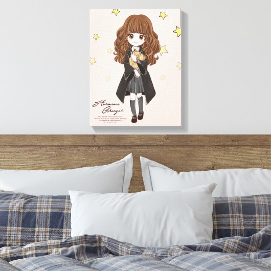 Magical Hermione Granger Waterverf Canvas Afdruk (Insitu (Slaapkamer))