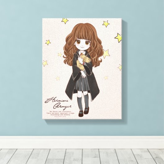Magical Hermione Granger Waterverf Canvas Afdruk (Insitu (Houten vloer))