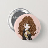 Magical Hermione Granger Waterverf Ronde Button 5,7 Cm (Voorkant /achterkant)