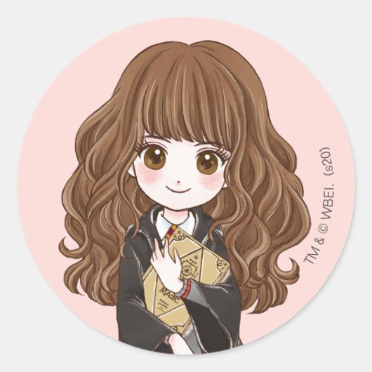 Magical Hermione Granger Waterverf Ronde Sticker (Voorkant)