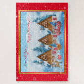 Magical Holiday Winter Landscape Customize Legpuzzel (Verticaal)