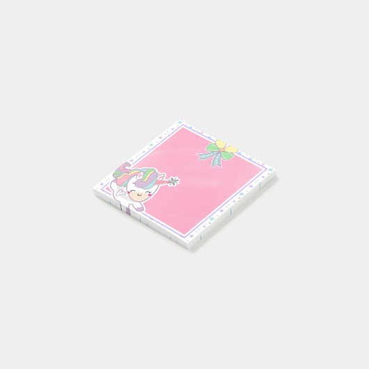 Magical Kawaii Unicorn Pastels Post-it® Notes (Schuin)