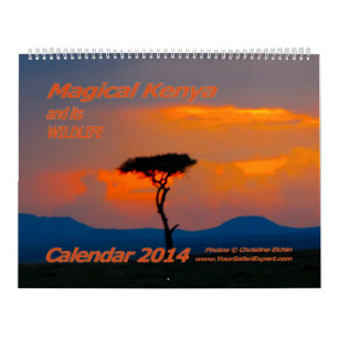 Magical Kenya en zijn Wildlife Calendar 2014 2-Pg. Kalender