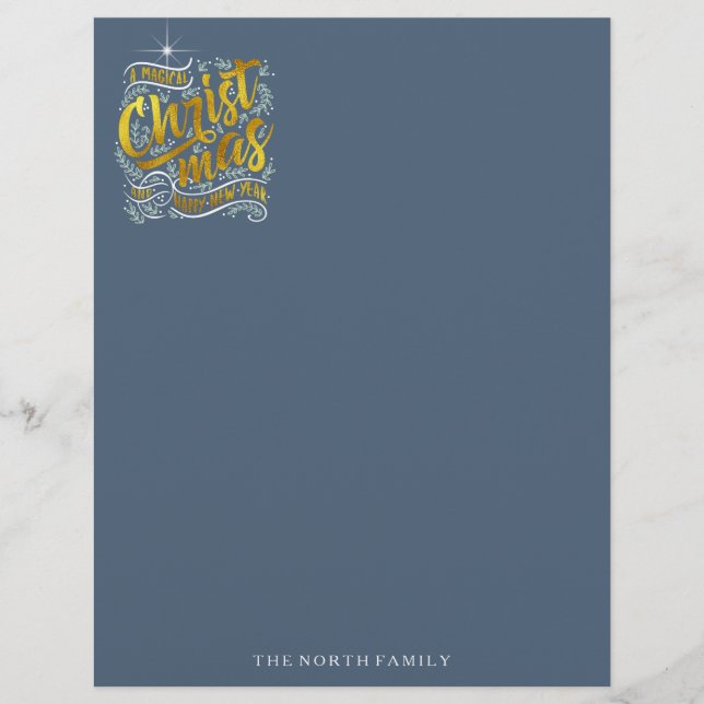 Magical Kersttypografie Gold ID441 (Voorkant)