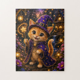 Magical Kitten Wizard Jigsaw Puzzle Legpuzzel