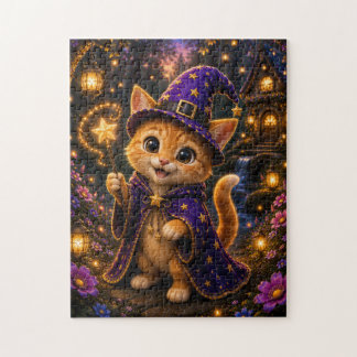 Magical Kitten Wizard Jigsaw Puzzle Legpuzzel