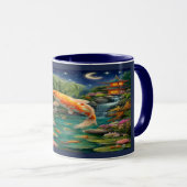 Magical Koi Fish Zen Garden Night Mug (Devant droit)