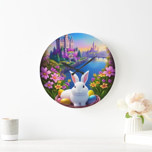 magical landscape with rabbit and magical castles  grote klok (Huis)
