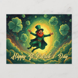 Magical Leprechaun St. Patrick’s Day Art Briefkaart